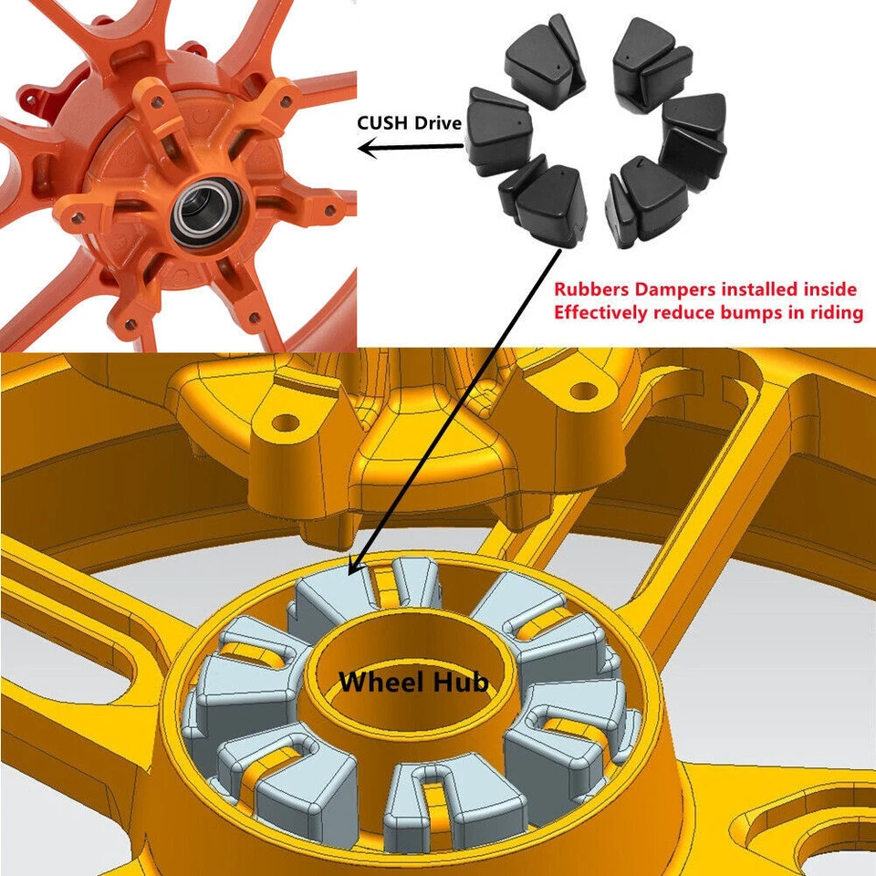 Ruedas motrices para Husaberg 03-14 3,5/5,0"" Supermoto CUSH para SX XC 125-500 04-24 Foto 2 de 4