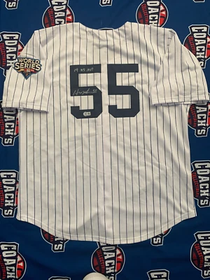 COACH'S COLLECTIBLES Hideki Matsui Autographed CUSTOM NY Yankees Pinstripe Jersey with 09 WS MVP Insc