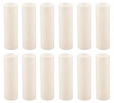3 Inch Cream Plastic Candle Cover For Candelabra Base Lamp Sockets, 12 Pieces