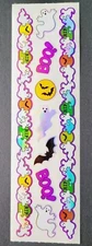 HAMBLY STUDIOS STICKERS HALLOWEEN BOO! GHOST BAT FOIL HOLOGRAPHIC BORDER VINTAGE