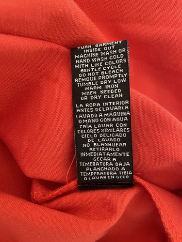 Sharagano Womens Shirt Dress Coral 4 Small Red Orange Classic Career Button Down - Picture 9 of 9