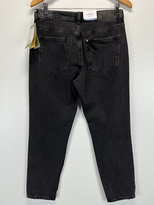 NEW! Womens H \u0026 M Boyfriend Low Waist Destroyed Jeans Sz 6 Loose Fit Light  Black | eBay