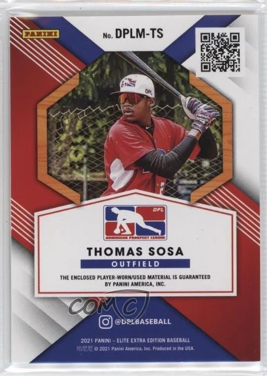 2021 Panini Elite Extra Edition DPL Material Thomas Sosa #DPLM-TS - Image 2 of 2