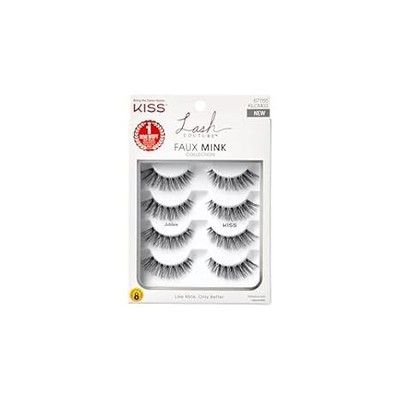 KISS Lash Couture Faux Mink 'Jubilee' Eyelashes - 4 Reusable, Cruelty-Free Pairs