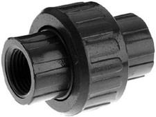 Pipe Fitting, PVC Threaded Union, Gray, 1/2 In. - 512-44-12-12B