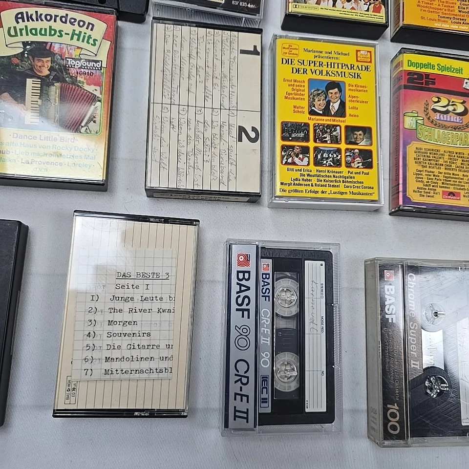 Konvolut 30 Musikkassetten (MCs) – Schlager, Volksmusik, Swing, Aufnahmen – BASF - Bild 3 von 4