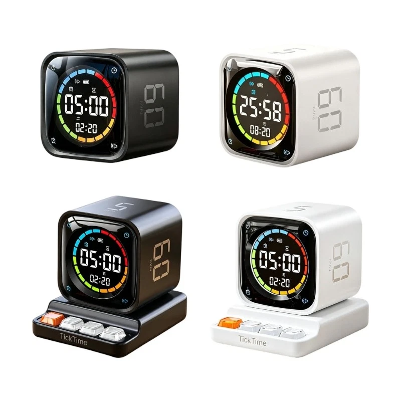 Modern Desktop Timer Clock with Adjustable Setting Upgrades for Task Trackings