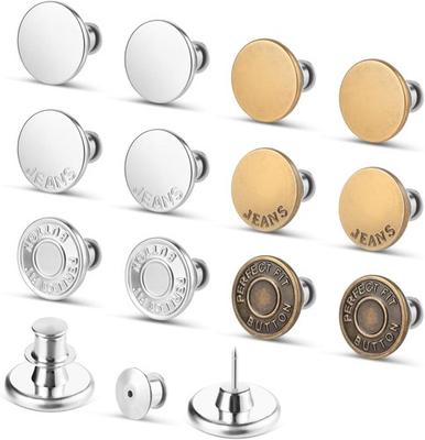 #ad #ad Replacement Snap Button for Jeans No Sew Adjustable Waist Tightener Denim Repair $7.16