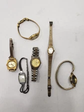 Lot Of 6 Ladies Austin Timex Elgin Caravelle Nelsonic Wrist Watches Untested