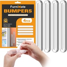 4PCS Long Furniture Bumpers - Wall Protector Guards, Fridge Door Stopper, 5.5...
