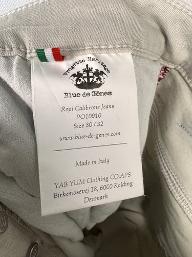 Blue de Genes PO10910 White Made in Italy Repi Calibrone Tapered Jeans Gr. 30/32 - Bild 20 von 21