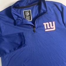 NFL Team Apparel 1/4 Zip New York Giants Pullover Youth XLarge 18/20 Blue