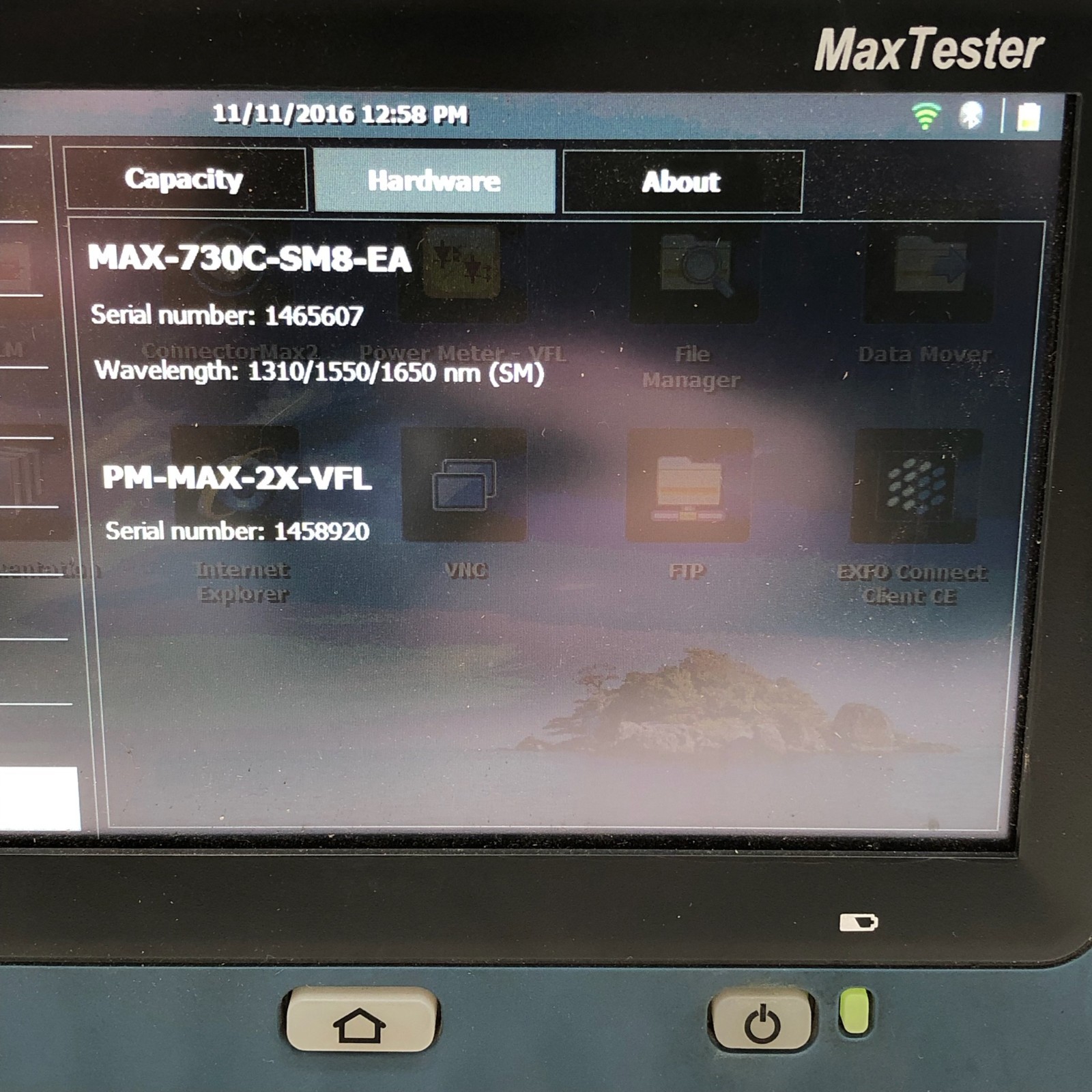 EXFO MAX-730C-SM8-EA-RF MaxTester 730C OTDR IOLM IADV 1310/1550/1625 w/ Adapter