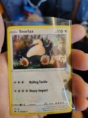 ONE OF A KIND 140/202 COSMOS HOLO SNORLAX EATING A DOUBLE SWIRL