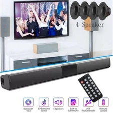 Powerful TV Sound Bar Home Theater Subwoofer Soundbar with Bluetooth Wireless US