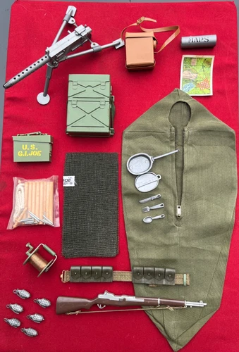 1964 Vintage GIJOE Action Soldier Bivouac Sleeping bag & Accessories-ALL MINT !!