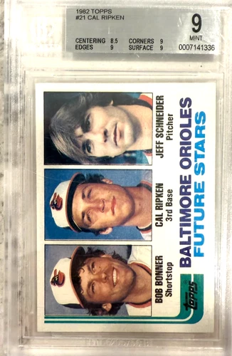 Cal Ripken Jr. 1982 Topps 21 RC BGS 9 mint Orioles