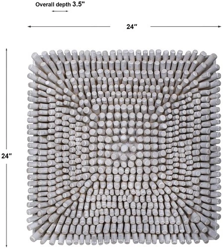 Uttermost 04264 Portside 24" x 24" Frameless Decorative Panel - Grey - Picture 5 of 5