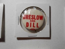1-1/4" Breslow and Dill possibly East Haddam, Connecticut cello pinback button