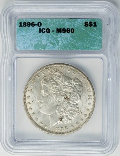 1896-O Morgan Silver Dollar $ MS60 ICG 950562-59