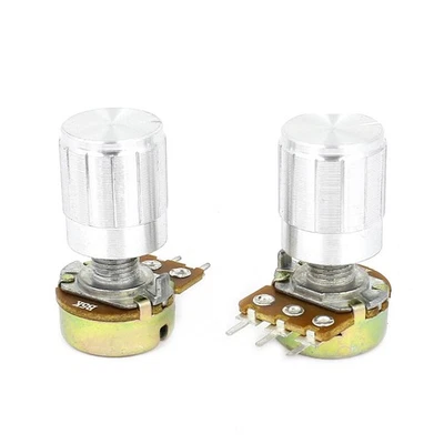 2 Stk 5K OHM einzeln Linear Konus drehbare Welle Potentiometer 5KB B5K Pot - Bild 1 von 2