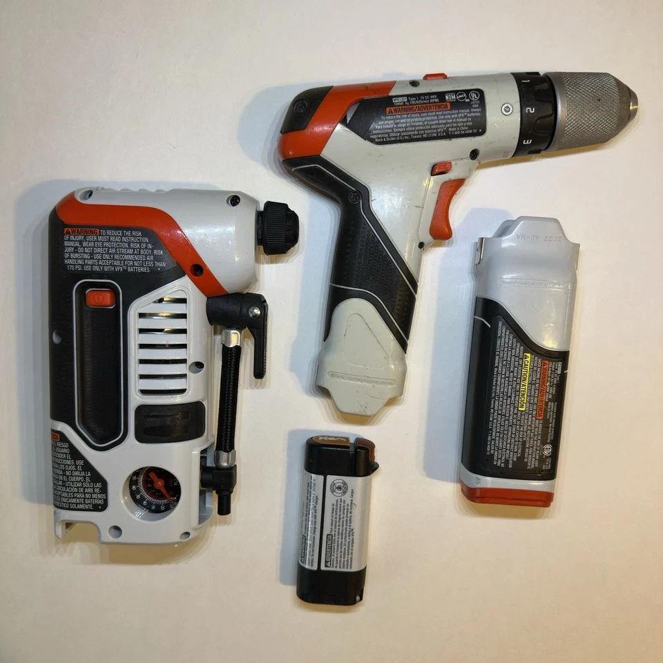 Taladro VPX Black & Decker + Compresor de Aire + Batería + Central Eléctrica Funciona Leer Foto 2 de 3