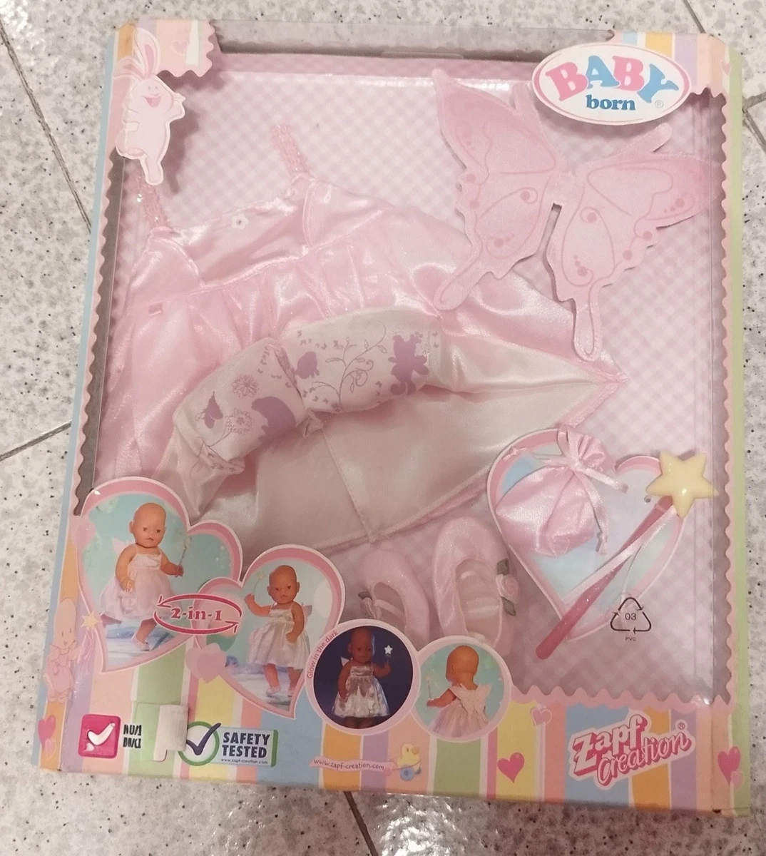 Baby Born Conjunto Ropa Y Accesorios Zapf Creation. Nuevo En Caja