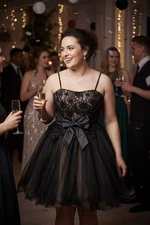 Dazzle in Black: Sagaie Vogue Couture Mini Dress (UK 14 / US 10)