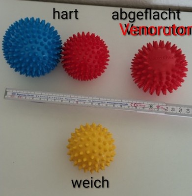 4 Igelbälle Igel Balle Ball Weich Hart Gelb Blau Physio Therapie Physiotherapie