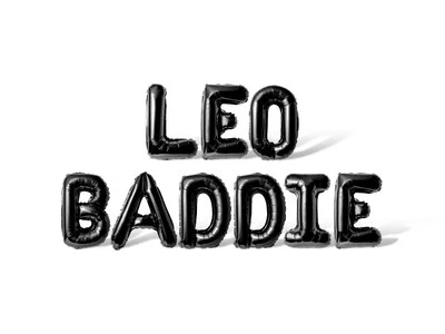 LEO BADDIE Letter Balloon Banner - DIY Leo Zodiac Birthday Party Decorations - Image 1 of 4
