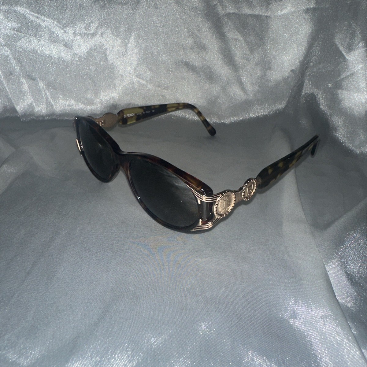 Vintage Fendi Tortoise Brown & Gold Sunglasses FS 138 with FF Logo