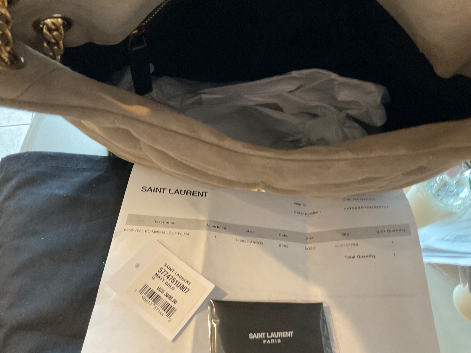 borsa in camoscio yves saint laurent autentica.