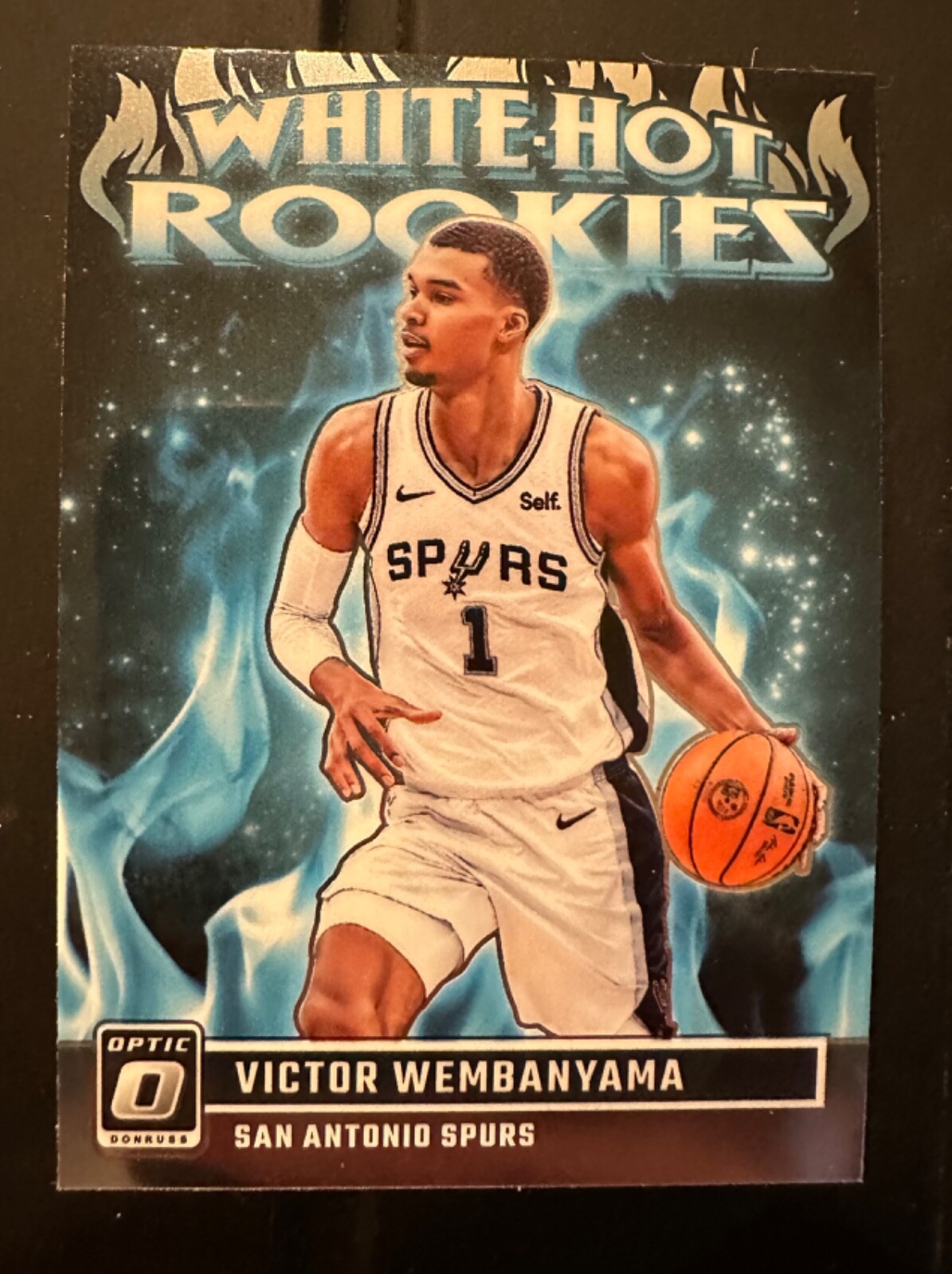 2023-2024 Panini Donruss Optic White Hot Rookies Victor Wembanyama Rookie Card