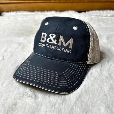 B&M Crop Consulting Unisex Blue Trucker Hat Adjustable Mesh OS