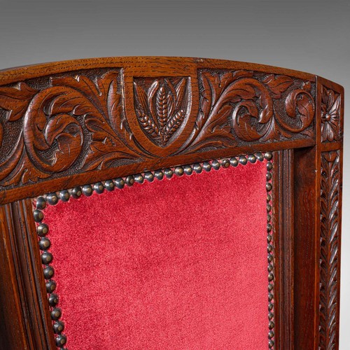 Set of 4 Antique Dining Chairs, Scottish, Oak, Gothic Revival, Victorian, C.1880 - Picture 10 of 12