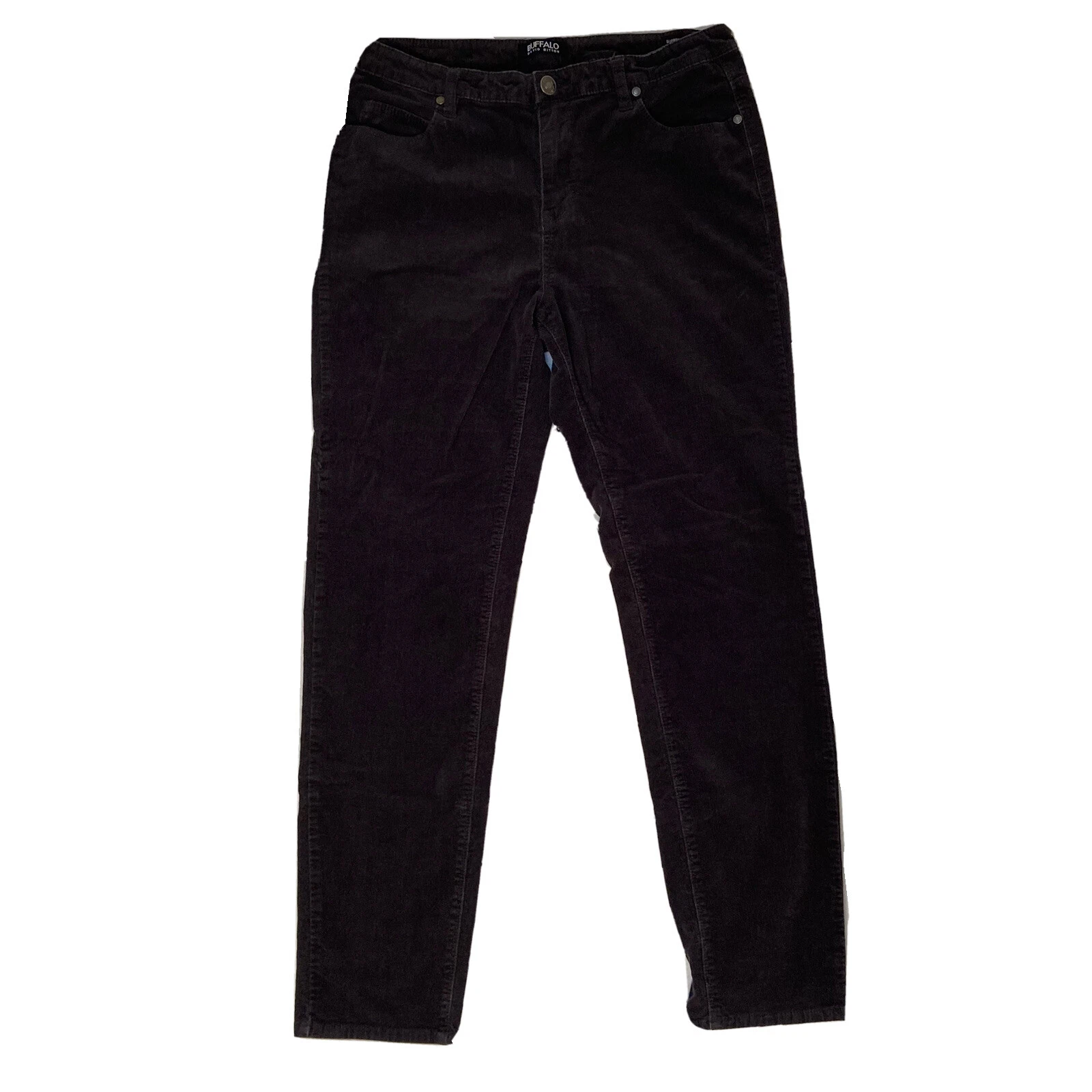 Buffalo David Bitton Corduroy Pants Womens 12/32 Supreme Mid Rise Skinny Stretch