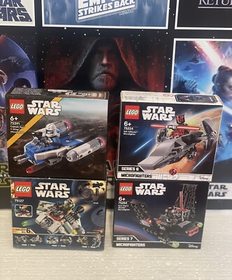 LEGO Star Wars Microfighter  x4 Sets 75127, 75264, 75224 & 75391 - Brand New