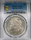 1879-S Reverser of 1878 Morgan Dollar PCGS AU50 Scarce Better Date $1