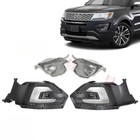Front Fog Driving Lights With Bezels Set 4pcs For Ford Explorer 2016-2017