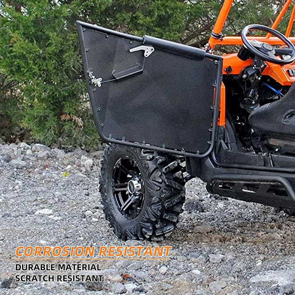 Puertas metálicas para Polaris RZR 800/S 800/XP 900/570 2008-2014 2 puertas negras paquete de 2 Foto 4 de 4