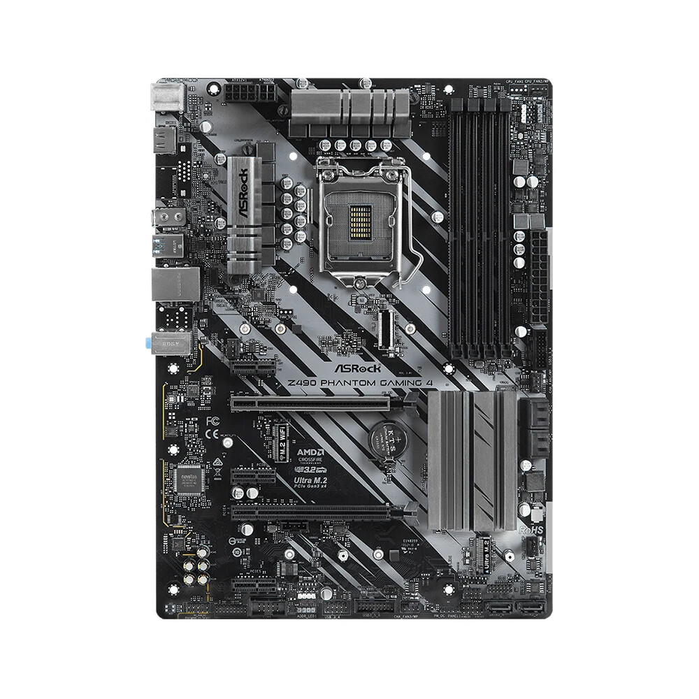 For ASRock Z490 PHANTOM GAMING 4 Support i3/i5/i7/i9-10th CPU