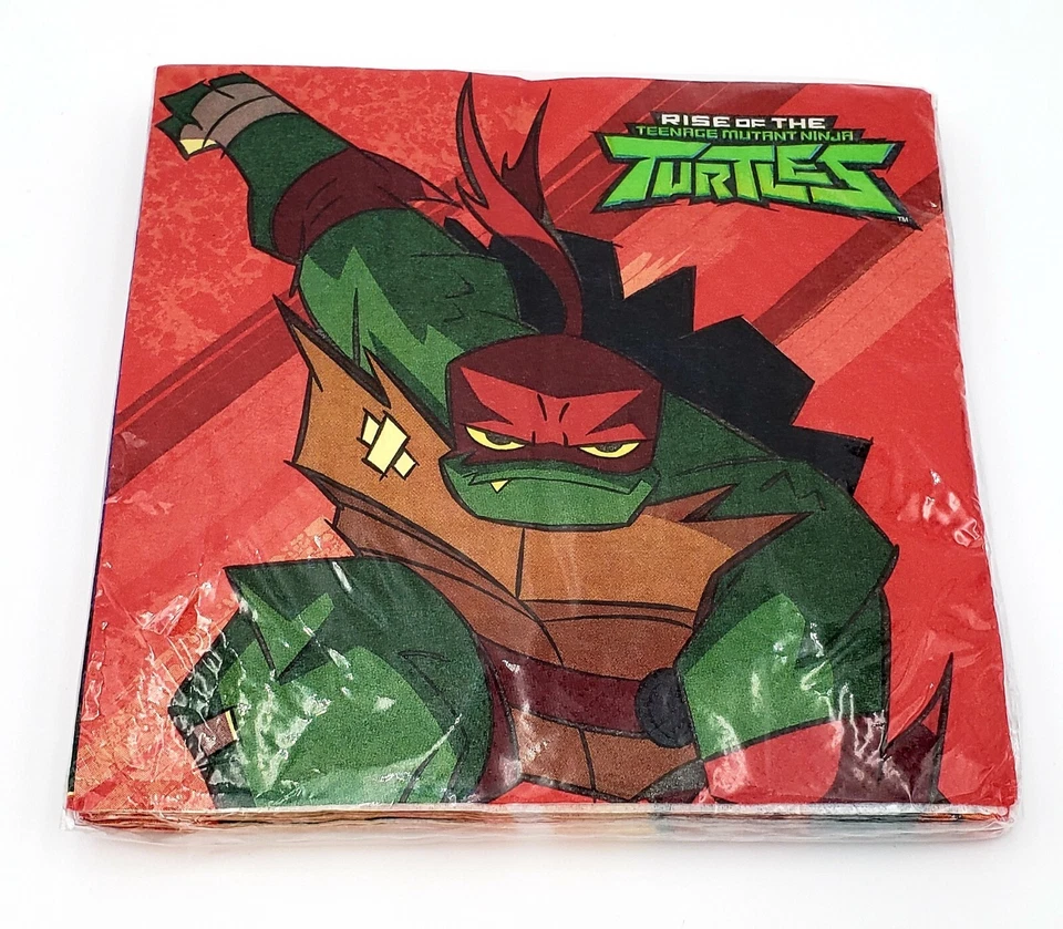 Servilletas de almuerzo Teenage Mutant Ninja Turtle suministros de fiesta de cumpleaños vajilla roja Foto 2 de 3