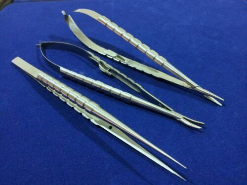 3er SET KLEINERE CHIRURGIE CASTROVIEJO NADELHALTER + NAHTBINDEZANGE 7" KIT - Bild 3 von 3