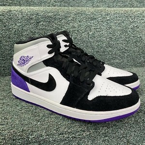 Nike Air Jordan 1 Retro Mid SE Court Purple White Black 852542-105 Men's  Size 12 | eBay