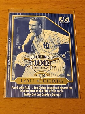YANKEES LOU GEHRIG 2003 ALS 100TH BIRTHDAY PROMO CARD