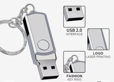 New USB 2.0 Metal Key Chain USB Flash Drive 32GB 64GB Pen Drive 8GB 16GB...