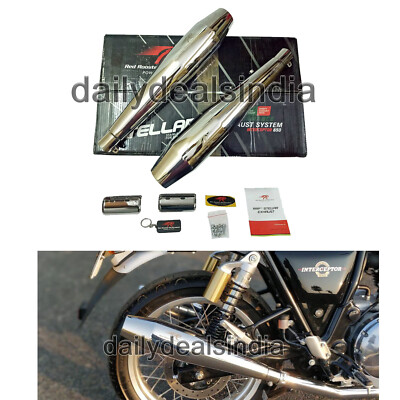 Fit For Royal Enfield GT 650 SS Red Rooster Exhaust Silencer, Polished