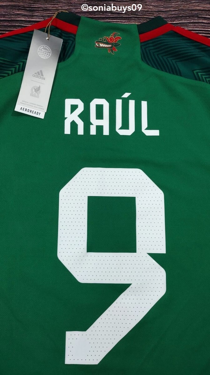 Adidas Men's RAUL Mexico Home Soccer Jersey, HD6899, Vivid Green