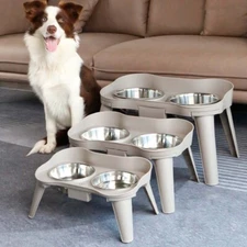 Stainless Steel Elevated Dog Bowl with Food Grade Material Leak-Proof Bowls