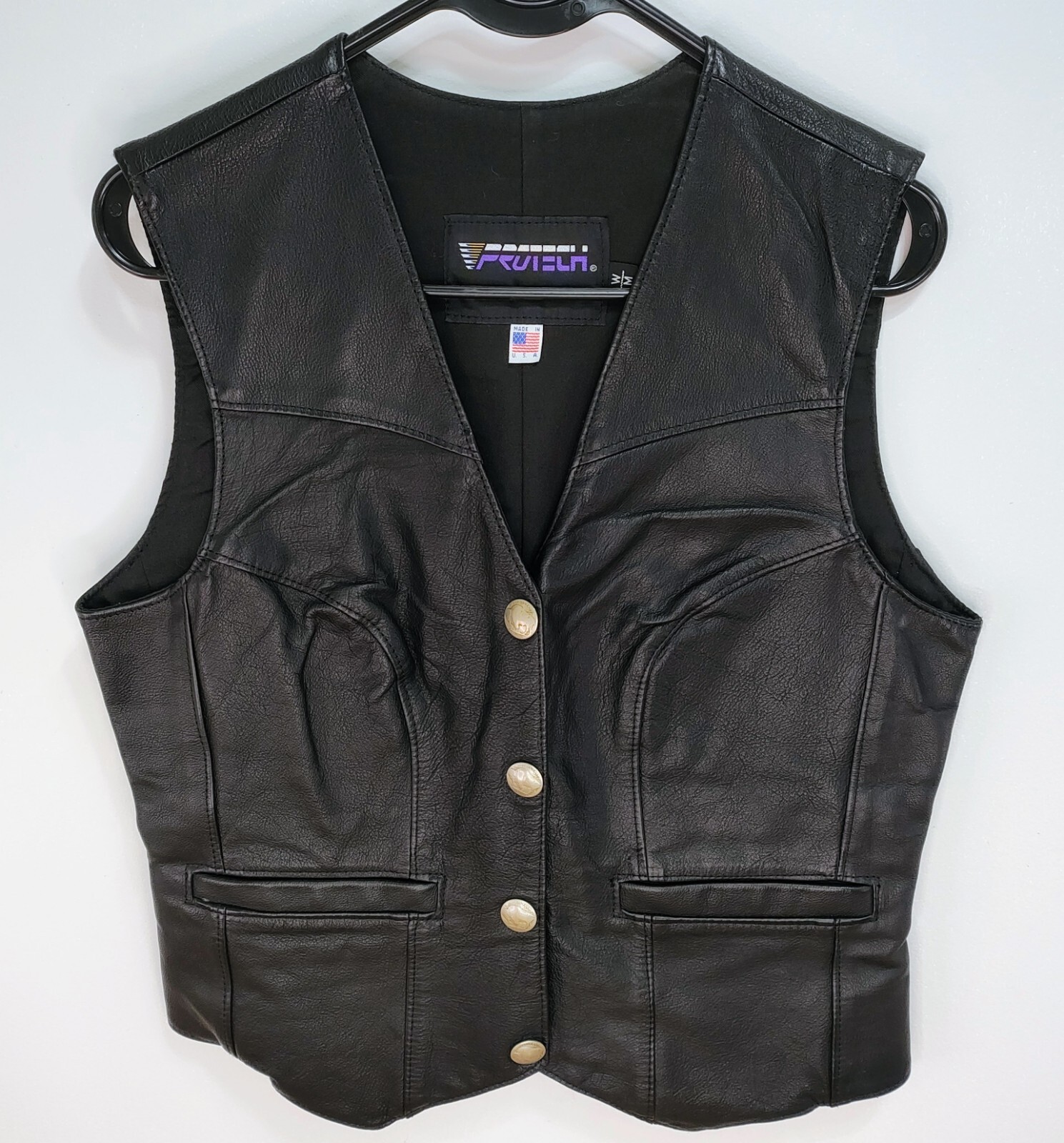 Protech Performance Leather Vest USA Made Buffalo… - image 1